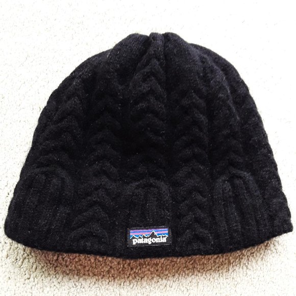 PATAGONIA Accessories - PATAGONIA Black Wool Cable Beanie